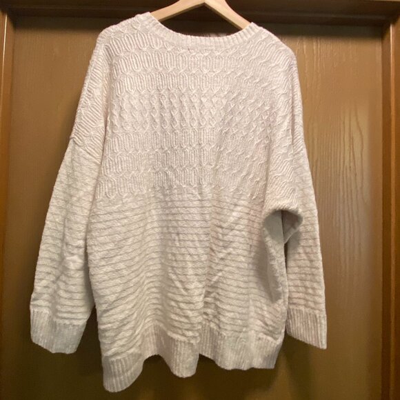 Women's Cream Sweater Size 2XL Cotton-blend Light Academia Gilmore Girls - Picture 4 of 4